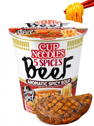 Fideos Ramen Carne y 5 Especias | My Nissin Cup