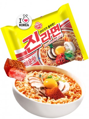 Fideos Ramen Coreanos Jin Ramyun Red de Carne | Picante 120g.
