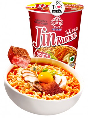 Fideos Ramen Coreanos Jin Ramyun Red de Carne | Cup | Picante 65g.