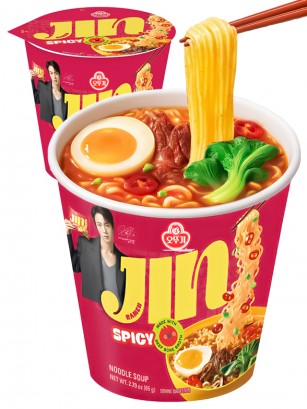 Fideos Ramen Coreanos Jin Ramyun Red de Carne | BTS Jin | Cup | Picante 65g.