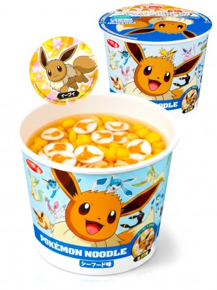 Fideos Ramen Eevee Pokémon Seafood  | Super Pocket Bowl | Nintendo 37g.
