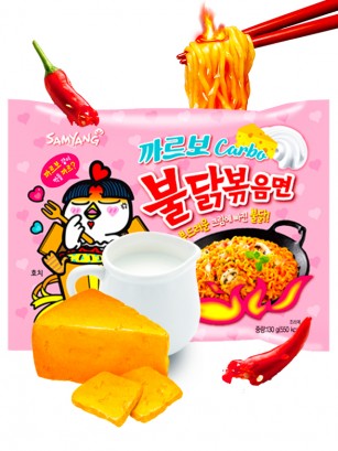 Fideos Ramen Coreano Salteado Wok Carbonara ULTRA HOT Chicken | Buldak | Bag