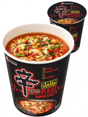 Fideos Ramen Red Shin Ramyun Super Spicy Cup | Nongshim 68 g