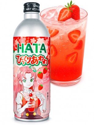 Soda Ramune de Fresa Hata | Anime Idol | Botella Metalica 500 ml.