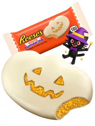 Chocolatina Calabaza Reese´s de Crema de Cacahuete y Choco Blanco | Edicion Halloween 34g.
