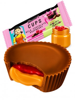 Chocolatinas de Crema de Cacahuete con Frambuesa | El Juego del Calamar 40g.