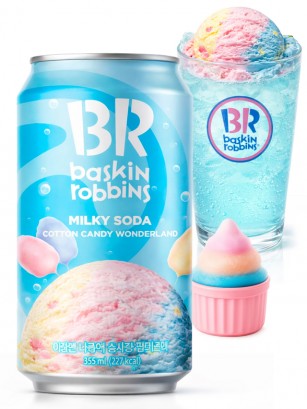 Refresco Coreano de Helado de Yogur de Algodón de Azúcar | Baskin Robbins 350 ml.