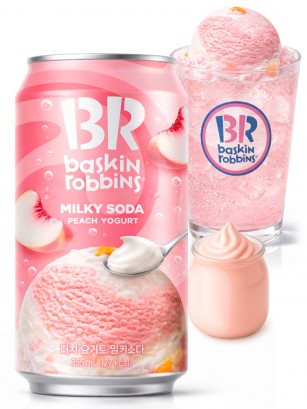 Refresco Coreano de Helado Yogur de Melocotón | Baskin Robbins 350 ml.