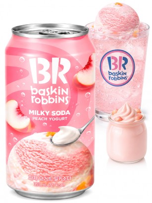 Refresco Coreano de Helado Yogur de Melocotón | Baskin Robbins 350 ml.