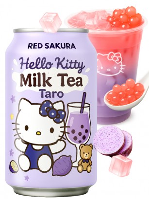 Bebida Bubble de Leche y Taro con Bobas | Hello Kitty | 310 ml.