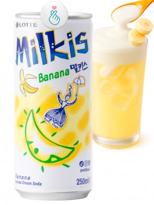 Soda Coreana Milkis Sparkling | Banana 250 ml.
