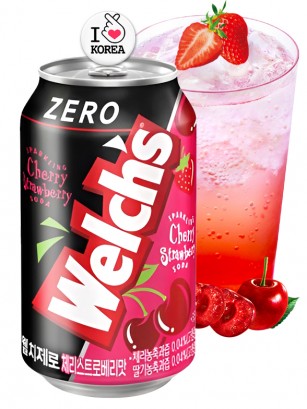 Refresco Welch's Zero Cereza y Fresa | Corea 355 ml.