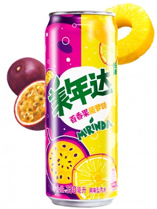 Refresco Mirinda de Piña y Maracuyá 330 ml.