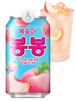 Refresco Coreano de Zumo de Melocotón Momo 340 ml.