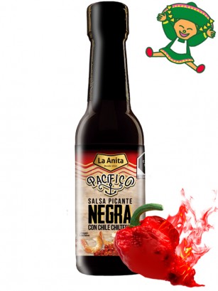 Salsa Picante Negra con Chile Chiltepín | PURO MÉXICO!! 150 ml.