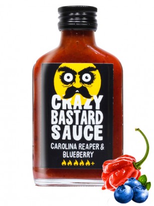 Salsa Crazy Bastard | Chile Carolina Reaper y Arándanos 100 ml.