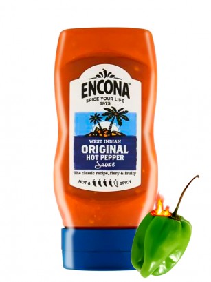 Salsa Picante Hot Pepper Original | Encona West Indian 285 ml.