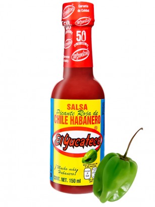 Salsa Picante Roja de Chile Habanero | PURO MÉXICO!! 120 ml.