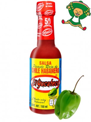 Salsa Picante Roja de Chile Habanero | PURO MÉXICO!! 120 ml.