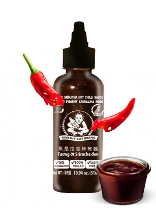 Salsa Black Sriracha Suave | Sin Gluten 272 ml.