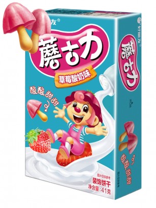 Galletitas Setas de Crema de Yogur con Fresas 41 grs.
