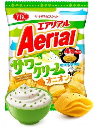 Snack de Almohadillas de Maíz de Crema Agria y Cebolla | Aerial 65g.