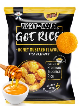 Pop Snacks de Arroz Tostado sabor Miel y Mostaza 85g.