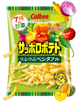 Sticks de Patata con 7 Vegetales | Calbee Tubu-Tubu 72g.
