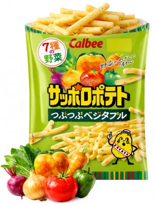 Sticks de Patata con 7 Vegetales | Calbee Tubu-Tubu 72g.