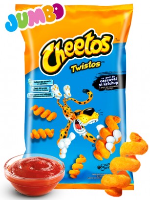 Cheetos Twistos sabor Queso & Ketchup | Jumbo 70 grs.