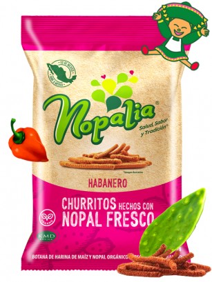 Snack Churritos Harina Cactus Nopal Habanero | PURO MÉXICO! ! 100 grs.