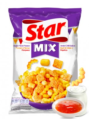 Snack Mix Sweet Chili, Yogur-Ajo y Paprika | Star Pepsi 90g.