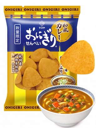 Snack Senbei de Onigiri con Sabor Ramen Curry 51g.
