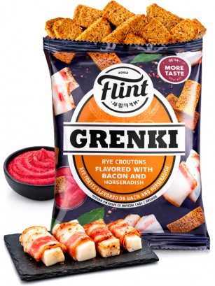 Snack de Centeno | Sabor a Tocino y Rábano Picante Horseradish 70g.