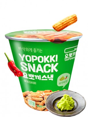 Snack Coreano Sabor Topokki Wasabi 50 grs.