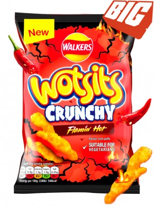 Snack Wotsits Crunchy Sabor Salsa Picante Flamin' Hot 140 grs.