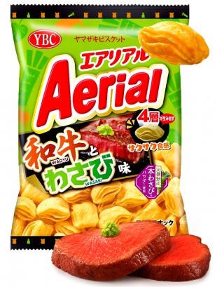 Snack de Almohadillas de Carne Wagyu y Wasabi | Aerial 65g.