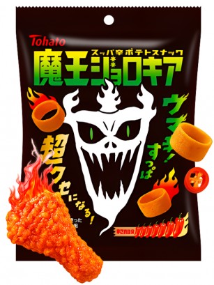 Snack Aros Devil Jolokia Sabor Pollo y Lemongrass | Ultra Picante | Tohato 40g.