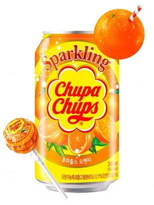 Refresco Coreano Sabor Chupa Chups Naranja 345 ml.