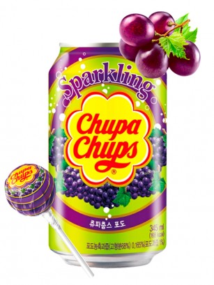 Refresco Coreano Sabor Chupa Chups Uva 345 ml.