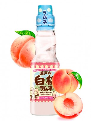 Soda Ramune Melocotón Rosado (Momo) 200 ml.