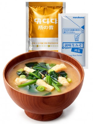 Sopa Instantánea de Miso Marukome con Tofu Frito | Baja en Sal | Formato Basic