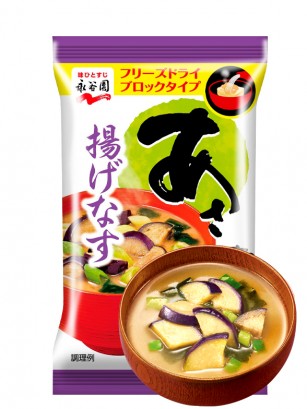 Sopa Liofilizada de Miso con Berenjena Frita y Wakame | Pocket Individual 9 grs.