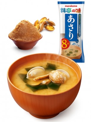 Sopa Instantánea de Miso y Almejas Asari | Marukome 8 Raciones