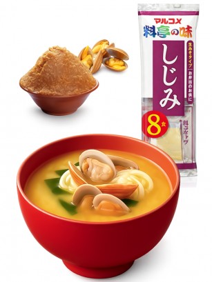 Sopa Instantánea de Miso y Almejas Shijimi | Marukome 8 Raciones