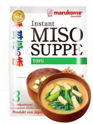 Sopa Instantánea de Miso Marukome y Tofu Frito Wakame | 3 Raciones