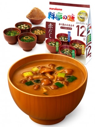 Sopas Instantáneas de Miso Rojo | 12 Raciones | 4 variedades
