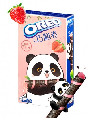 Sticks de Barquillo de Oreo rellenos de Fresa | Edición Panda 55 grs.