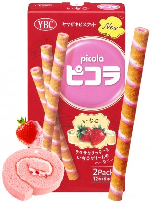 Sticks de Barquillos de Crema de Fresas Ichigo | 58 grs.