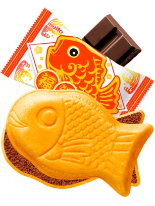 Taiyaki de Barquillo de la Suerte y Mousse de Chocolate